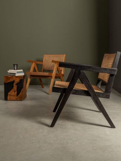 MESA AUX MELTY NEGRO 30X30